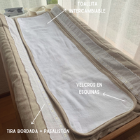 Funda de piqué para mueble cambiador