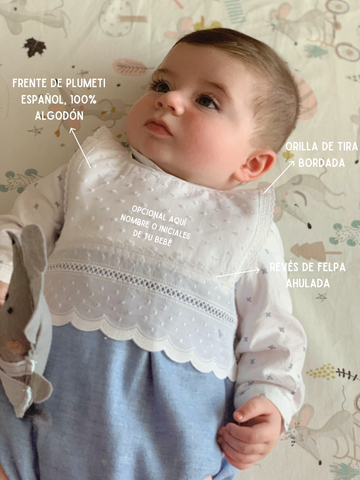 Babero de plumeti
